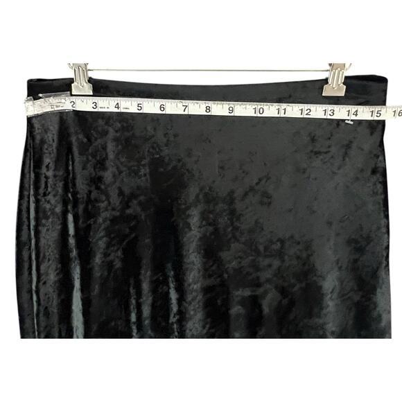 Vintage Y2K Express Maxi Skirt Womens M Black Velvet Soft Y2K 90s Whimsygoth - Picture 7 of 14